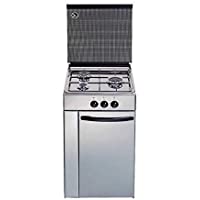 Cocina de gas butano-natural HVG CPI- 3 quemadores- acabado Inox
